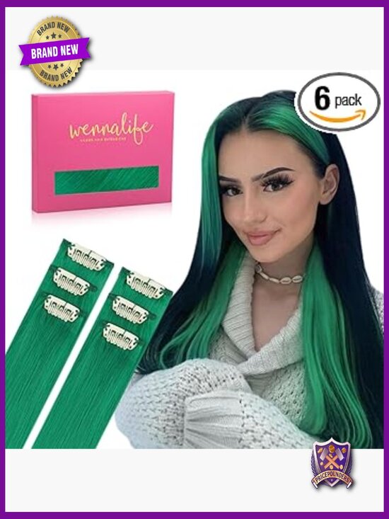 Clip In Hair Extensions Remy Human Hair 24 Inch 6 Pieces Highlight Volume Length main image 4
